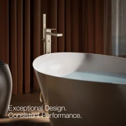 Floor-mount bath filler trim with handshower^Kohler Hot