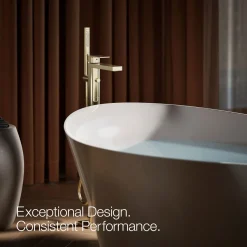 Floor-mount bath filler trim with handshower^Kohler Hot