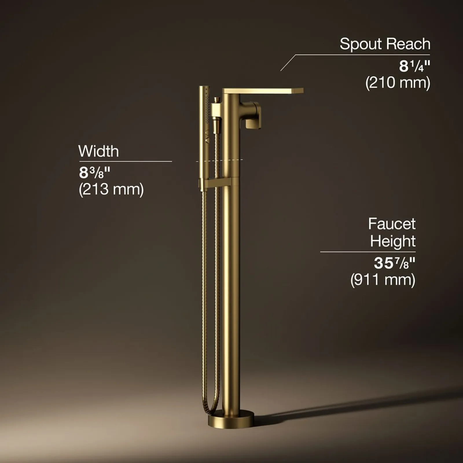 Floor-mount bath filler trim with handshower^Kohler Outlet