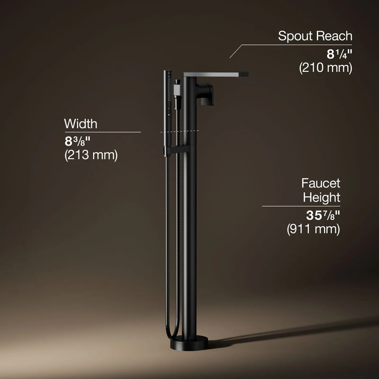 Floor-mount bath filler trim with handshower^Kohler Outlet