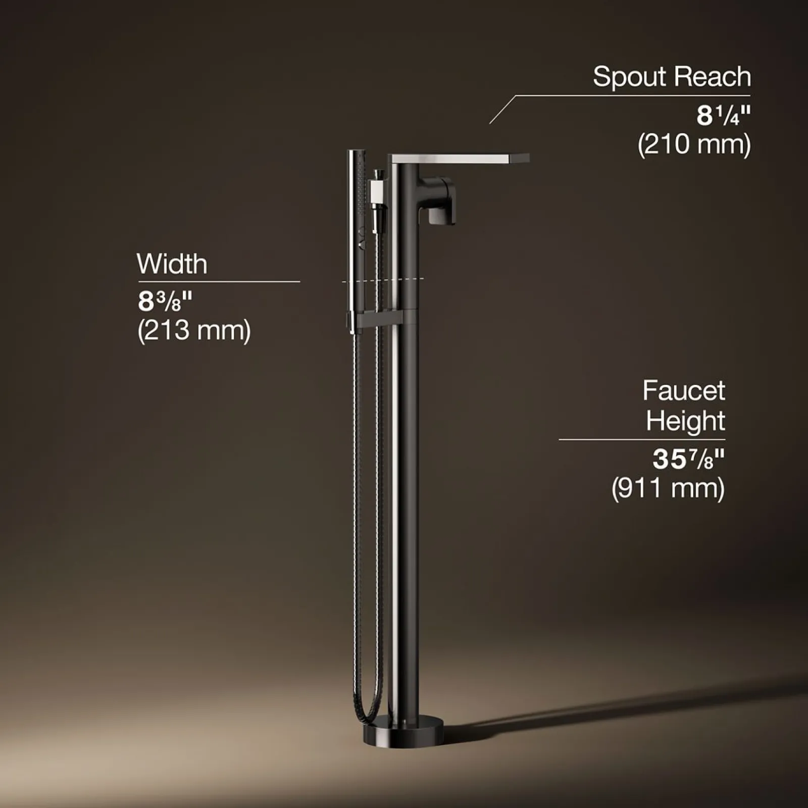 Floor-mount bath filler trim with handshower^Kohler Outlet