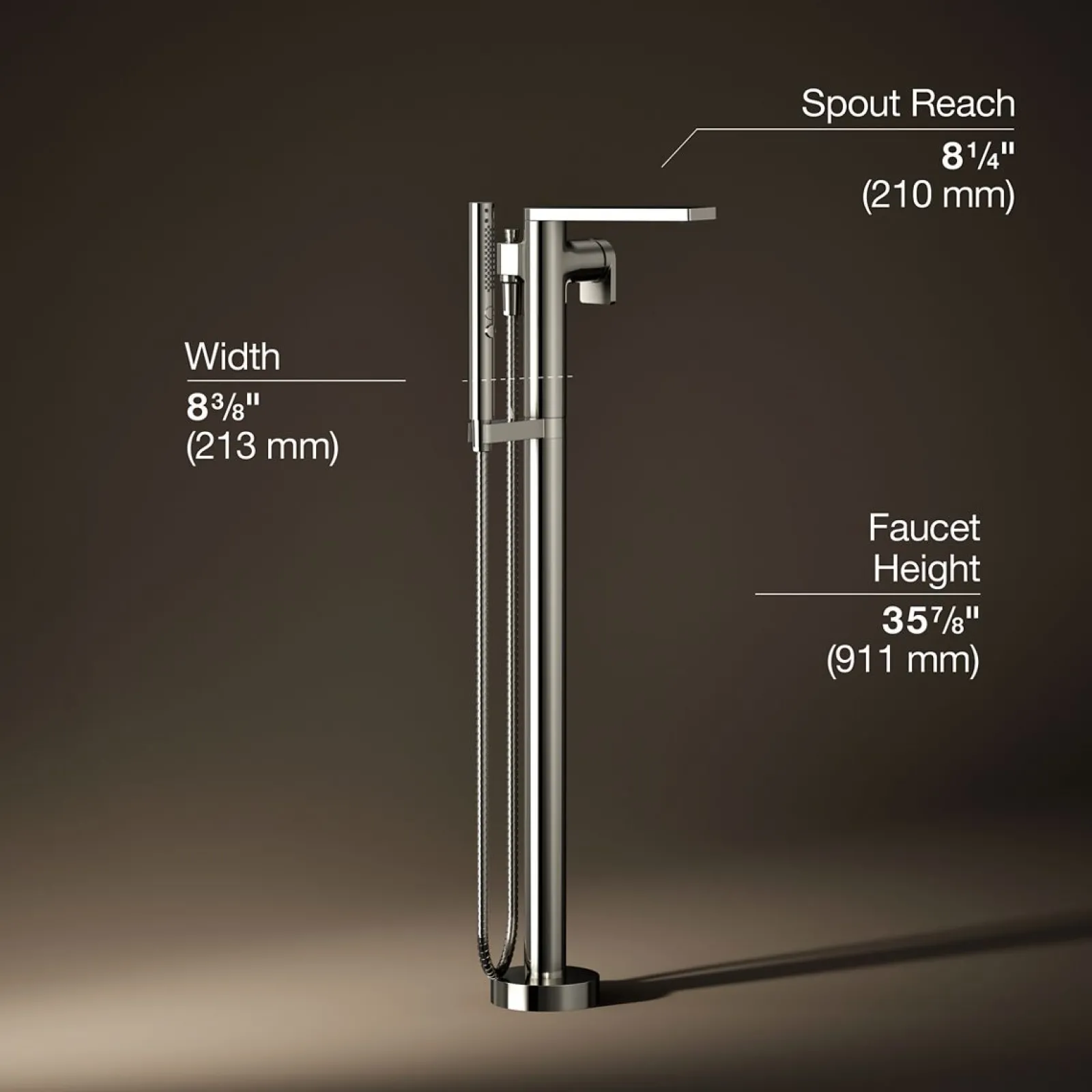 Floor-mount bath filler trim with handshower^Kohler Outlet