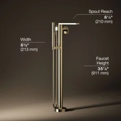 Floor-mount bath filler trim with handshower^Kohler Outlet