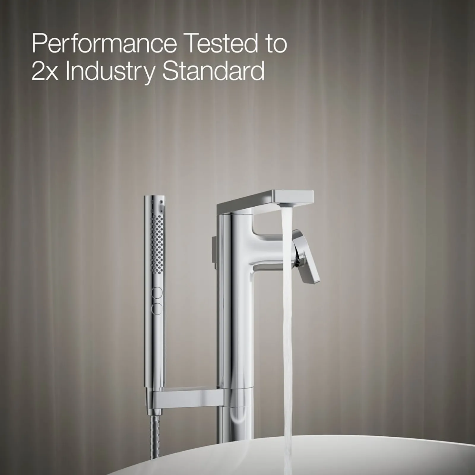 Floor-mount bath filler trim with handshower^Kohler Outlet