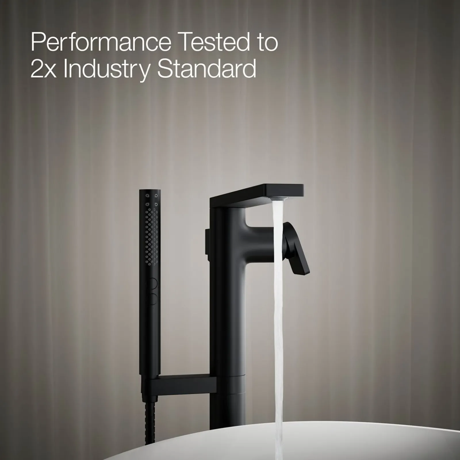 Floor-mount bath filler trim with handshower^Kohler Outlet