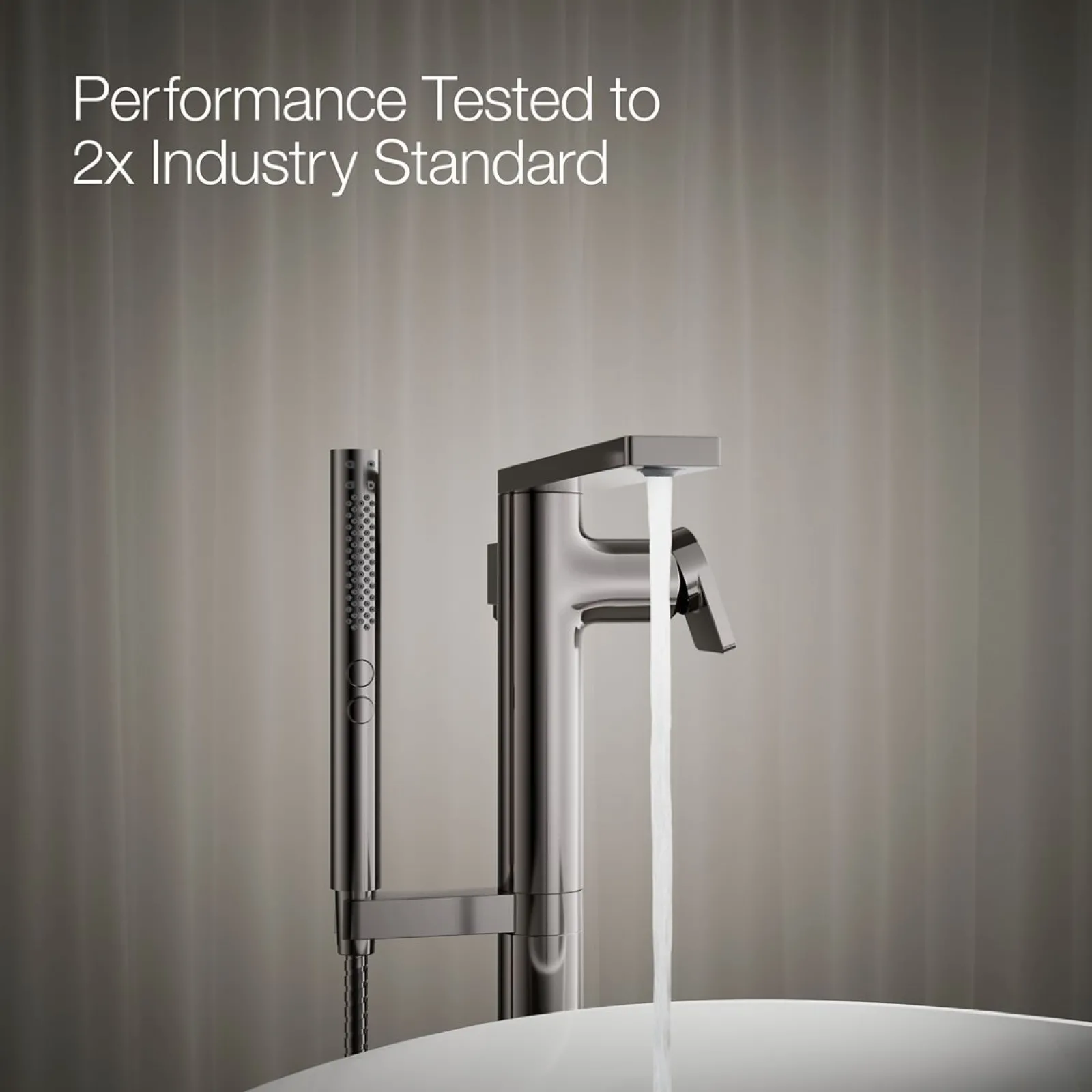Floor-mount bath filler trim with handshower^Kohler Outlet