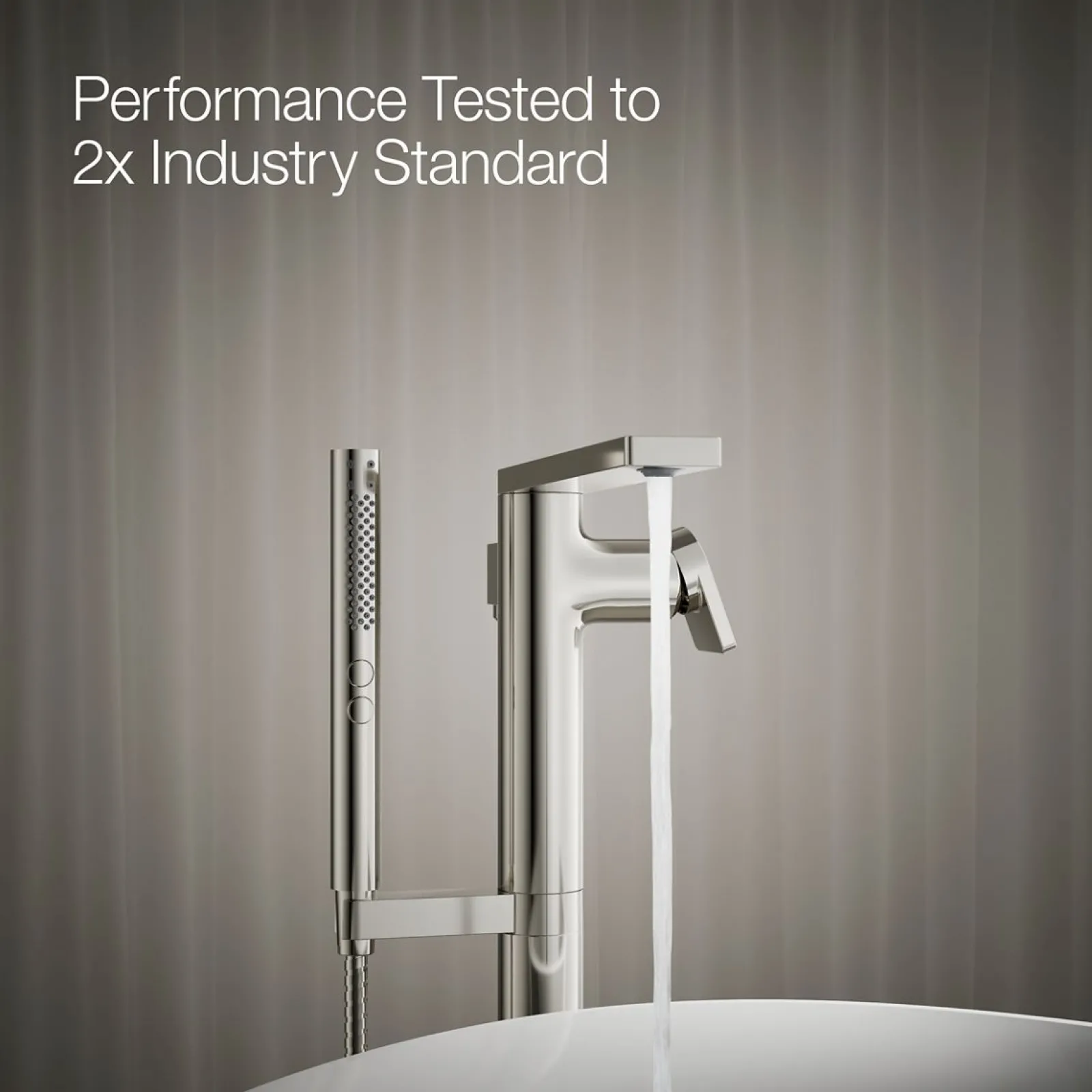 Floor-mount bath filler trim with handshower^Kohler Outlet