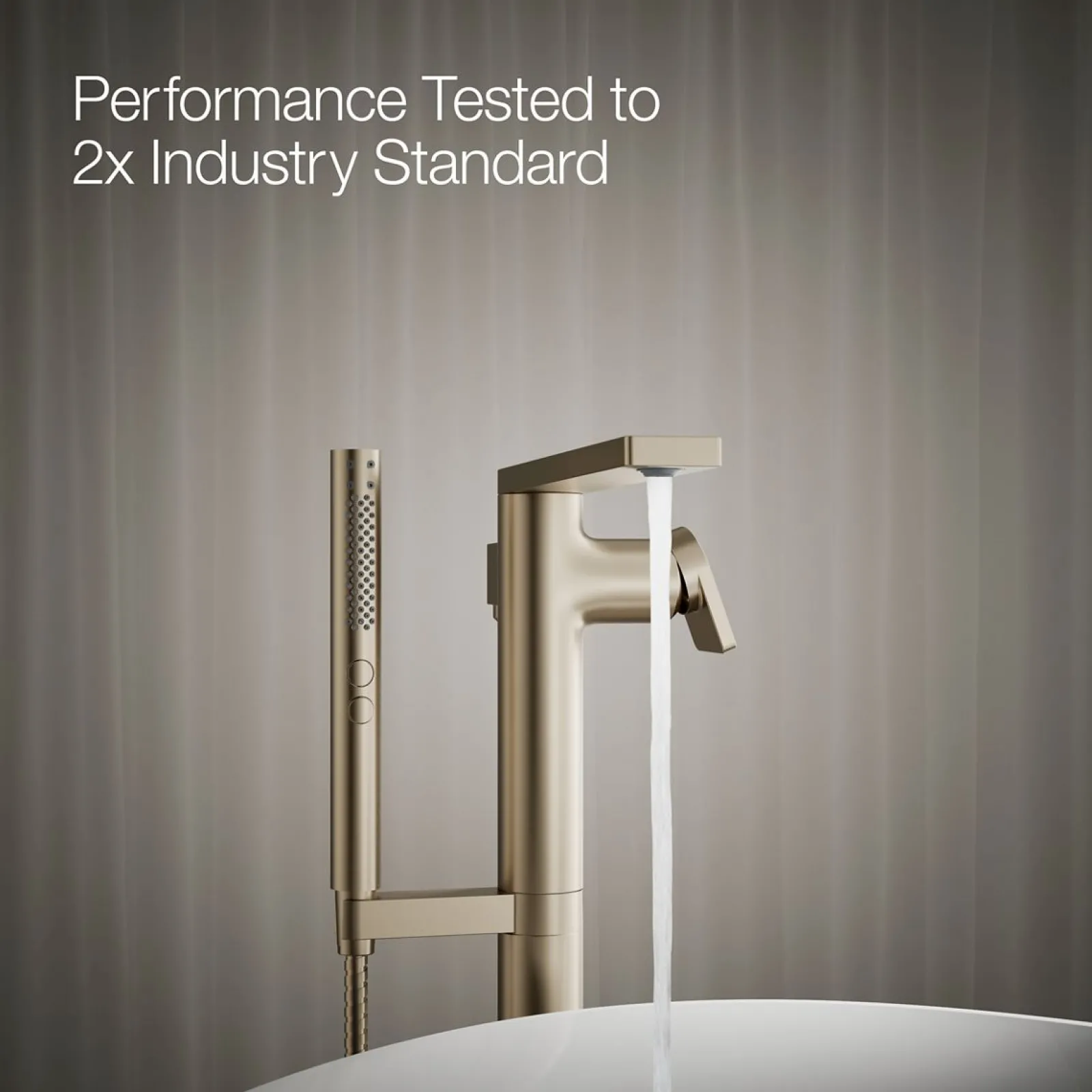 Floor-mount bath filler trim with handshower^Kohler Outlet