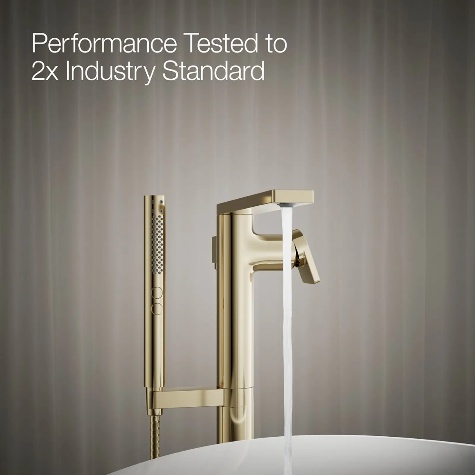 Floor-mount bath filler trim with handshower^Kohler Outlet