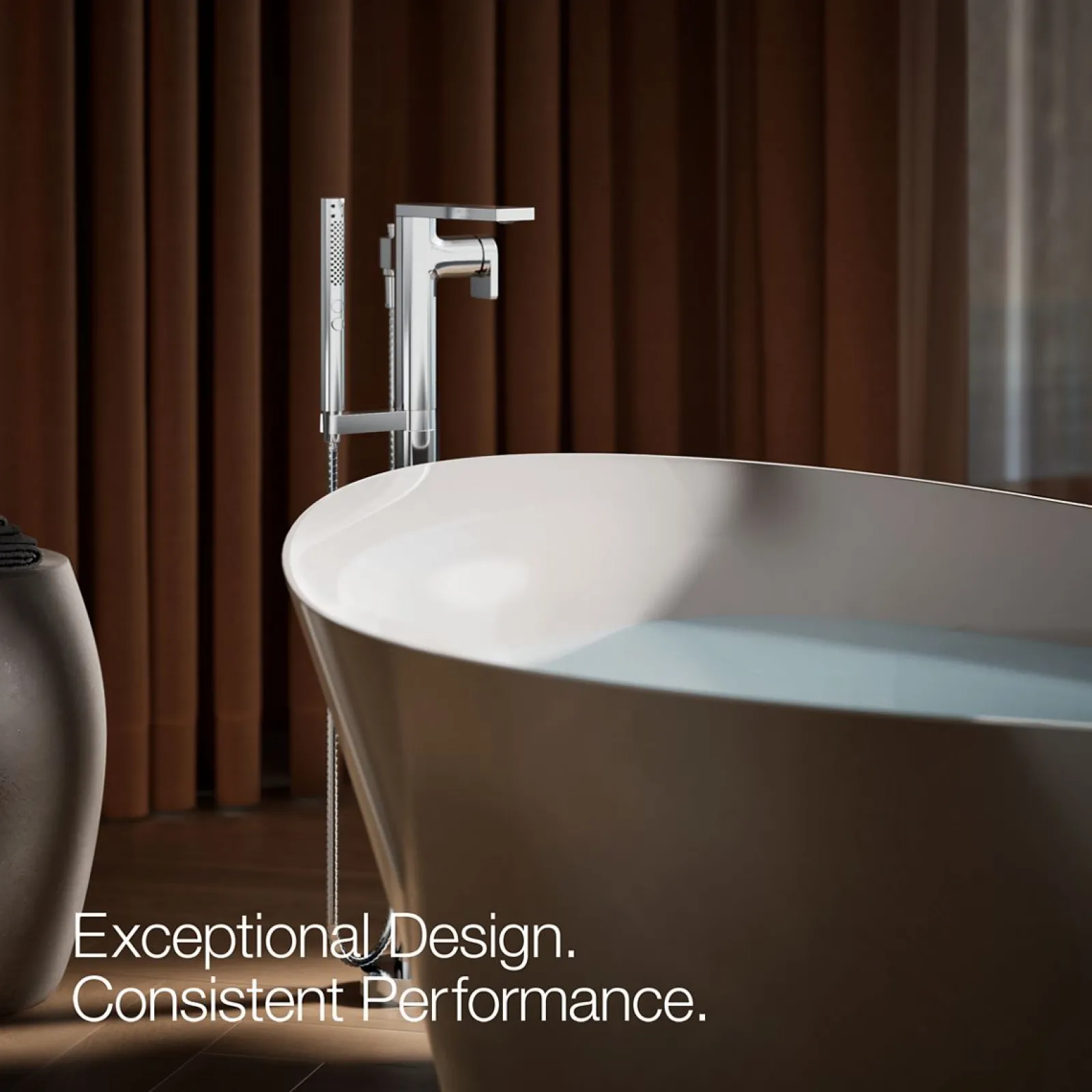 Floor-mount bath filler trim with handshower^Kohler Outlet