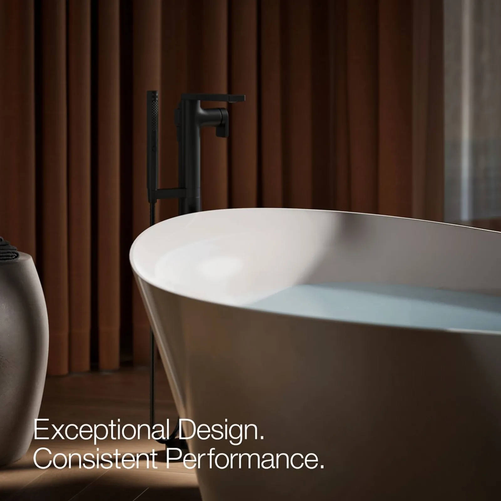 Floor-mount bath filler trim with handshower^Kohler Outlet