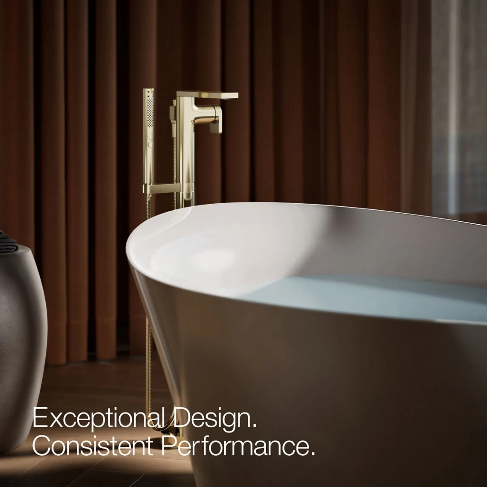Floor-mount bath filler trim with handshower^Kohler Outlet