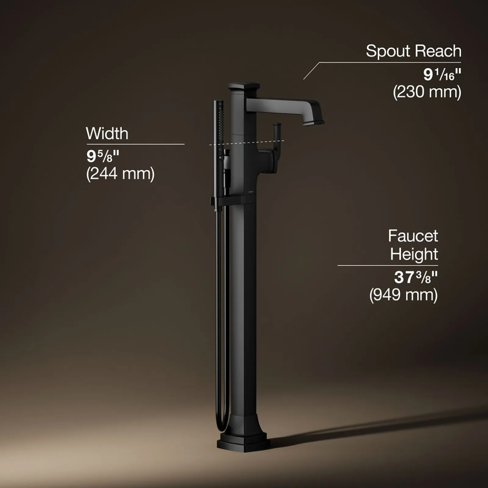 Floor-mount bath filler trim with handshower^Kohler Discount