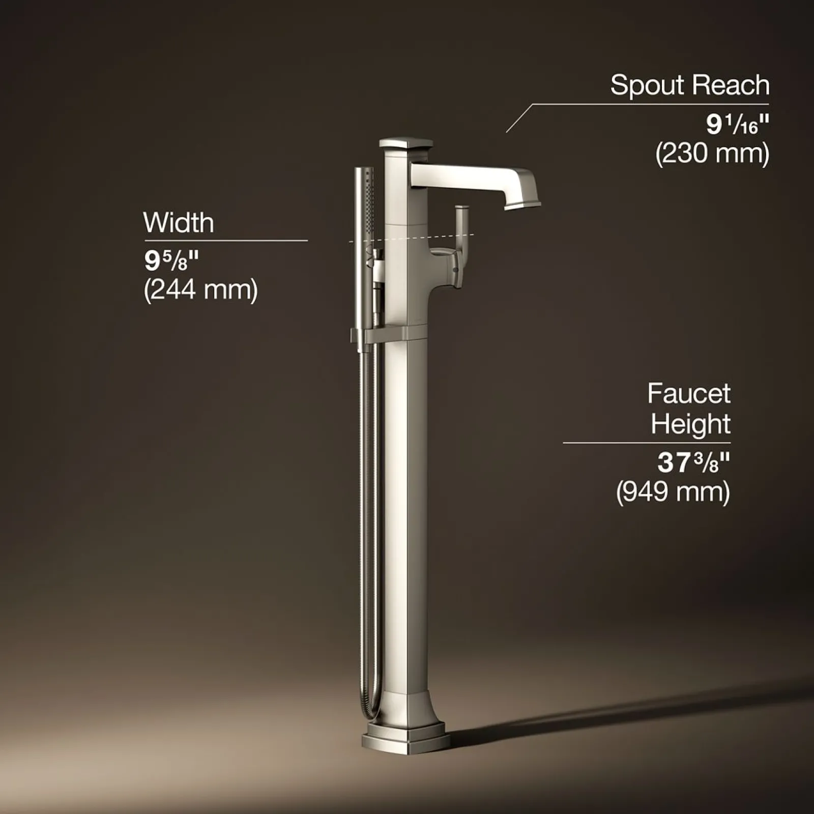 Floor-mount bath filler trim with handshower^Kohler Discount
