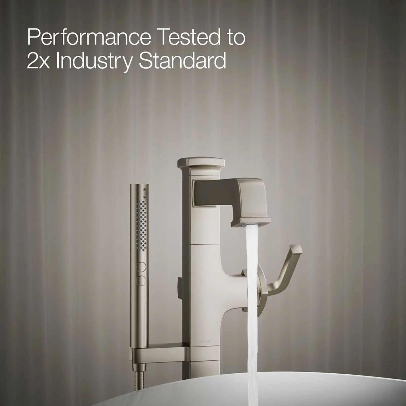 Floor-mount bath filler trim with handshower^Kohler Discount