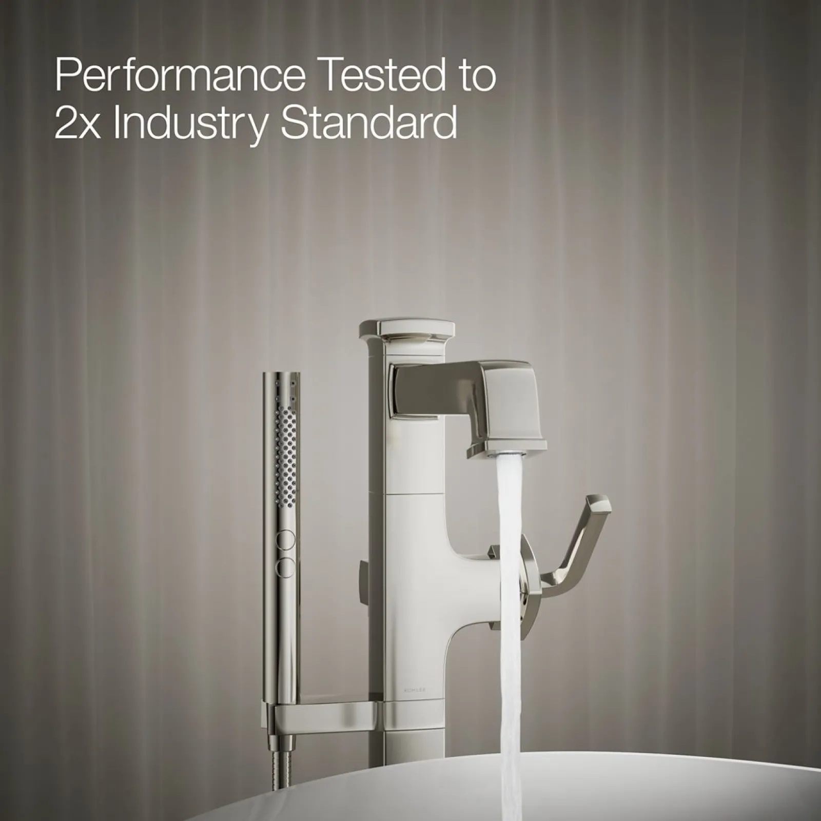 Floor-mount bath filler trim with handshower^Kohler Discount