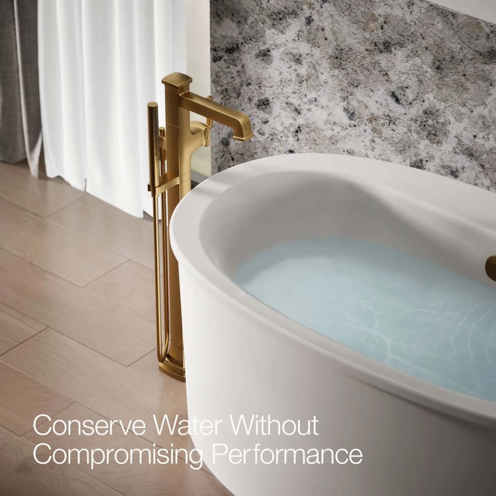 Floor-mount bath filler trim with handshower^Kohler Discount