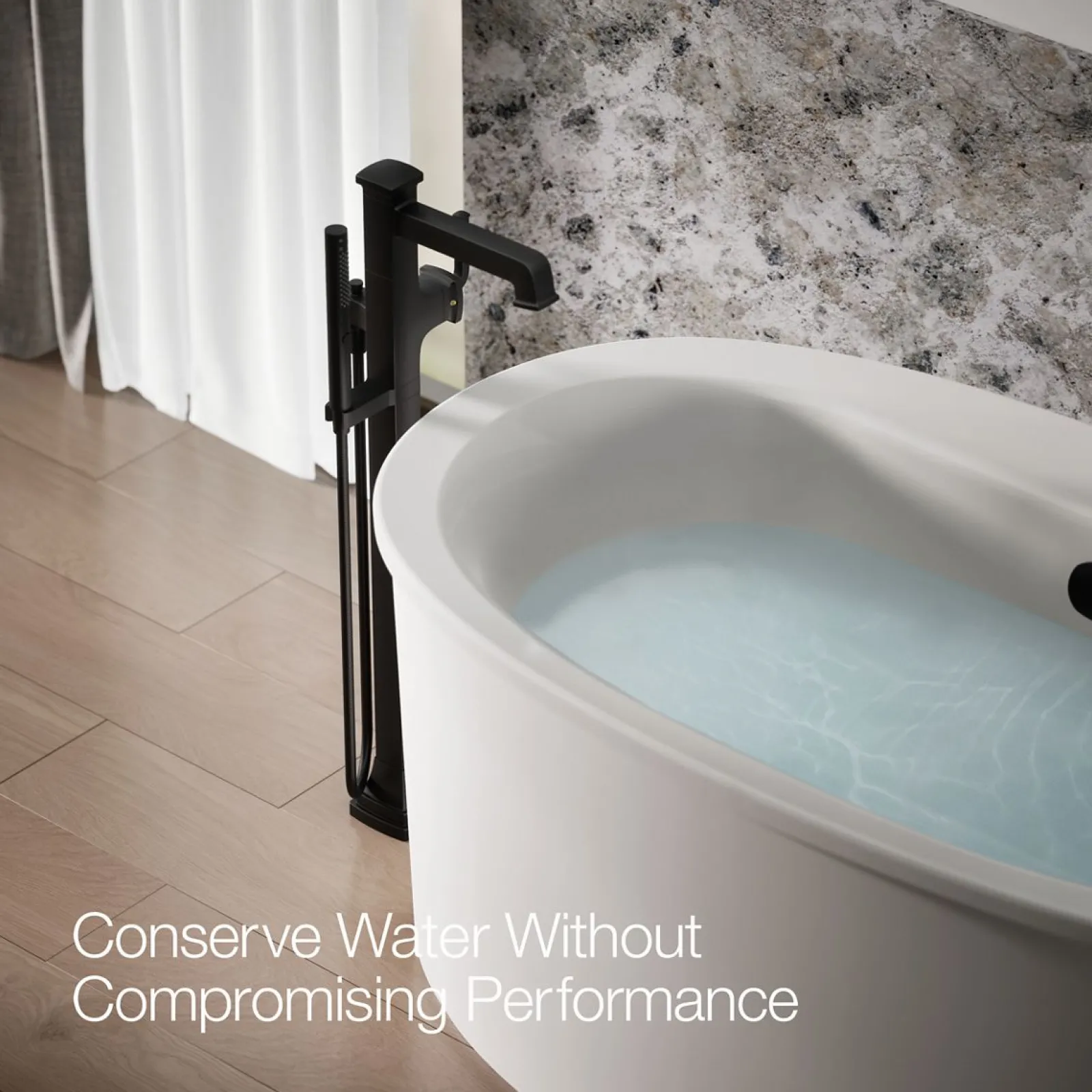 Floor-mount bath filler trim with handshower^Kohler Discount