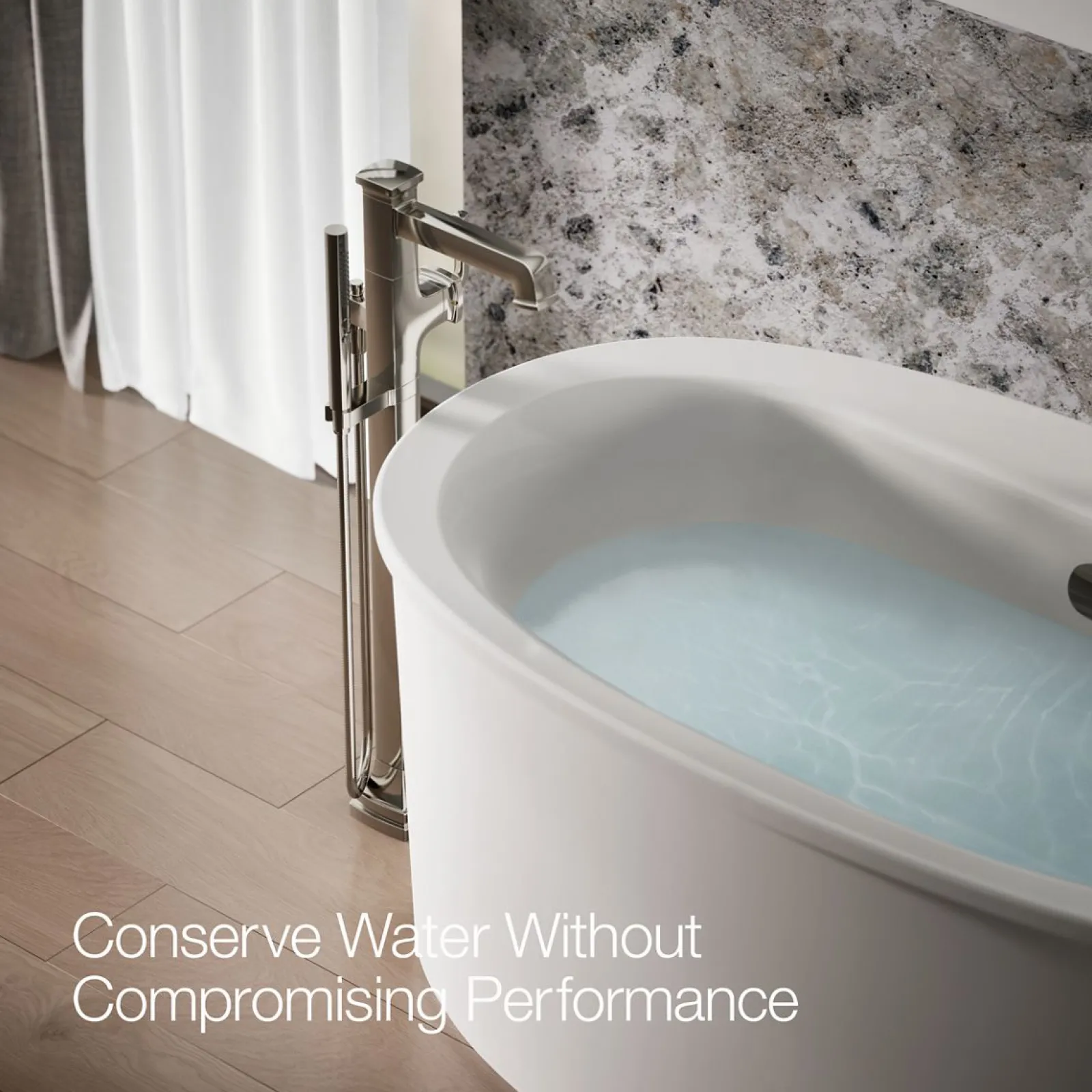 Floor-mount bath filler trim with handshower^Kohler Discount