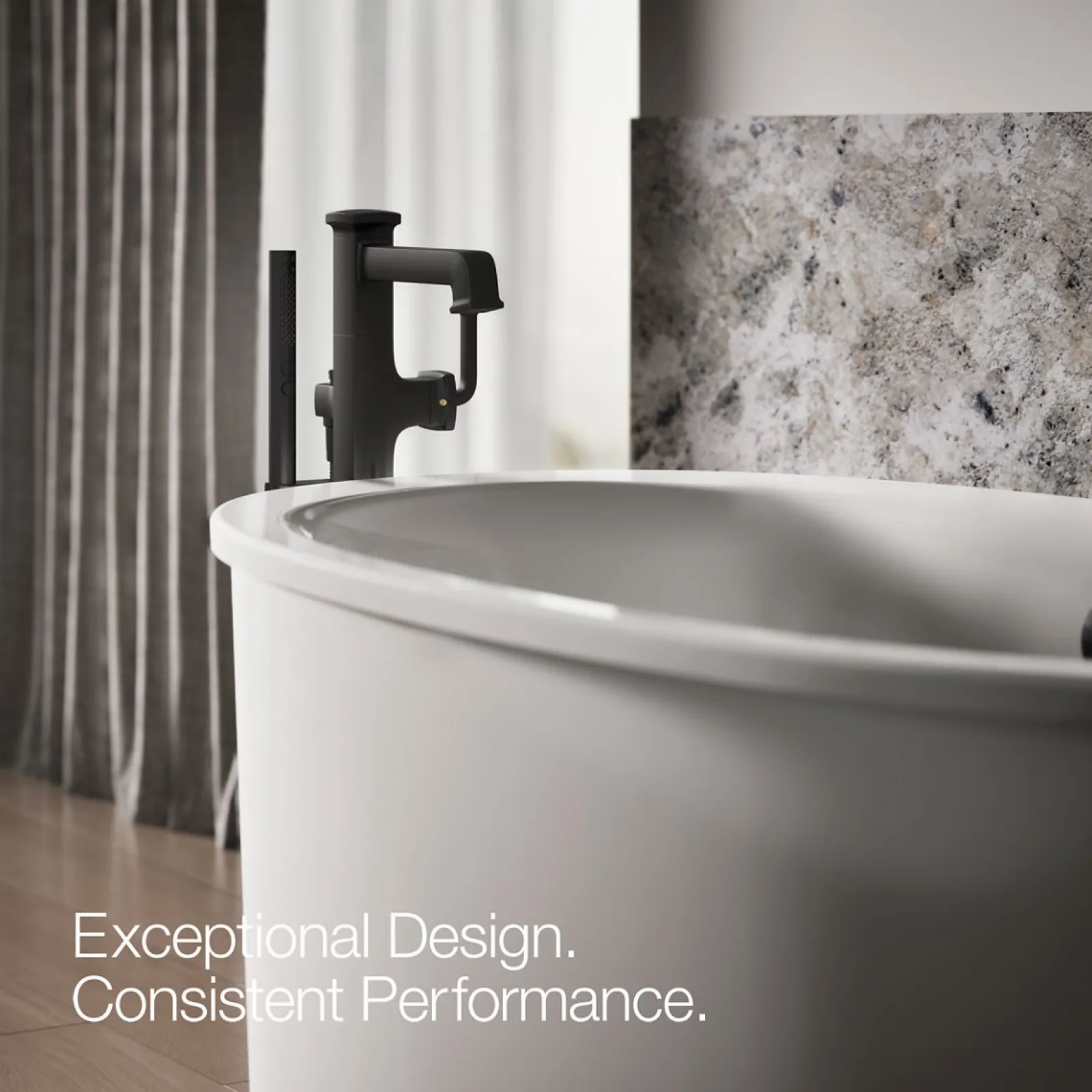 Floor-mount bath filler trim with handshower^Kohler Discount