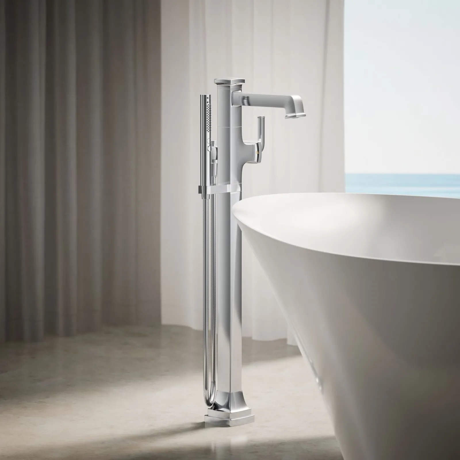 Floor-mount bath filler trim with handshower^Kohler Discount