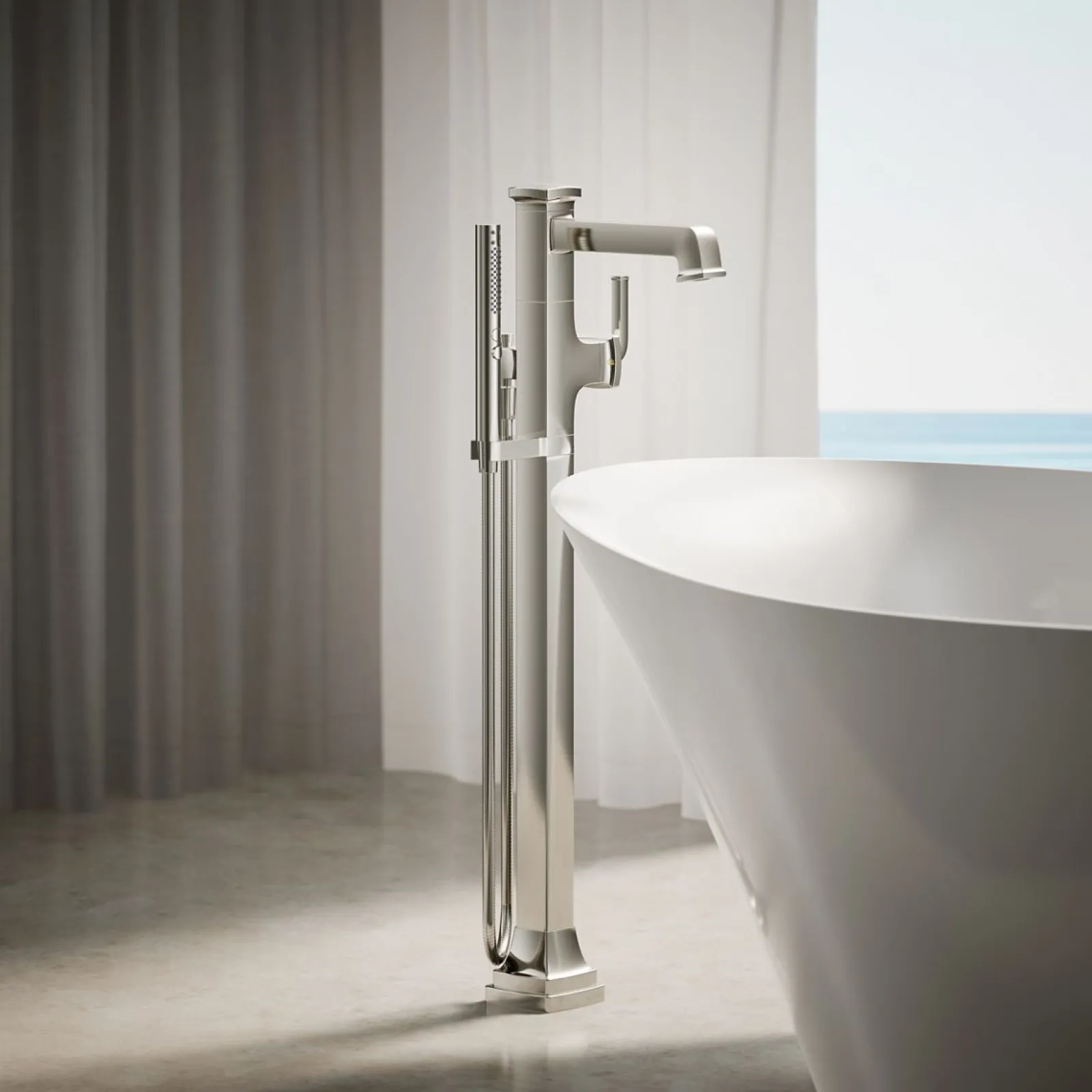 Floor-mount bath filler trim with handshower^Kohler Discount