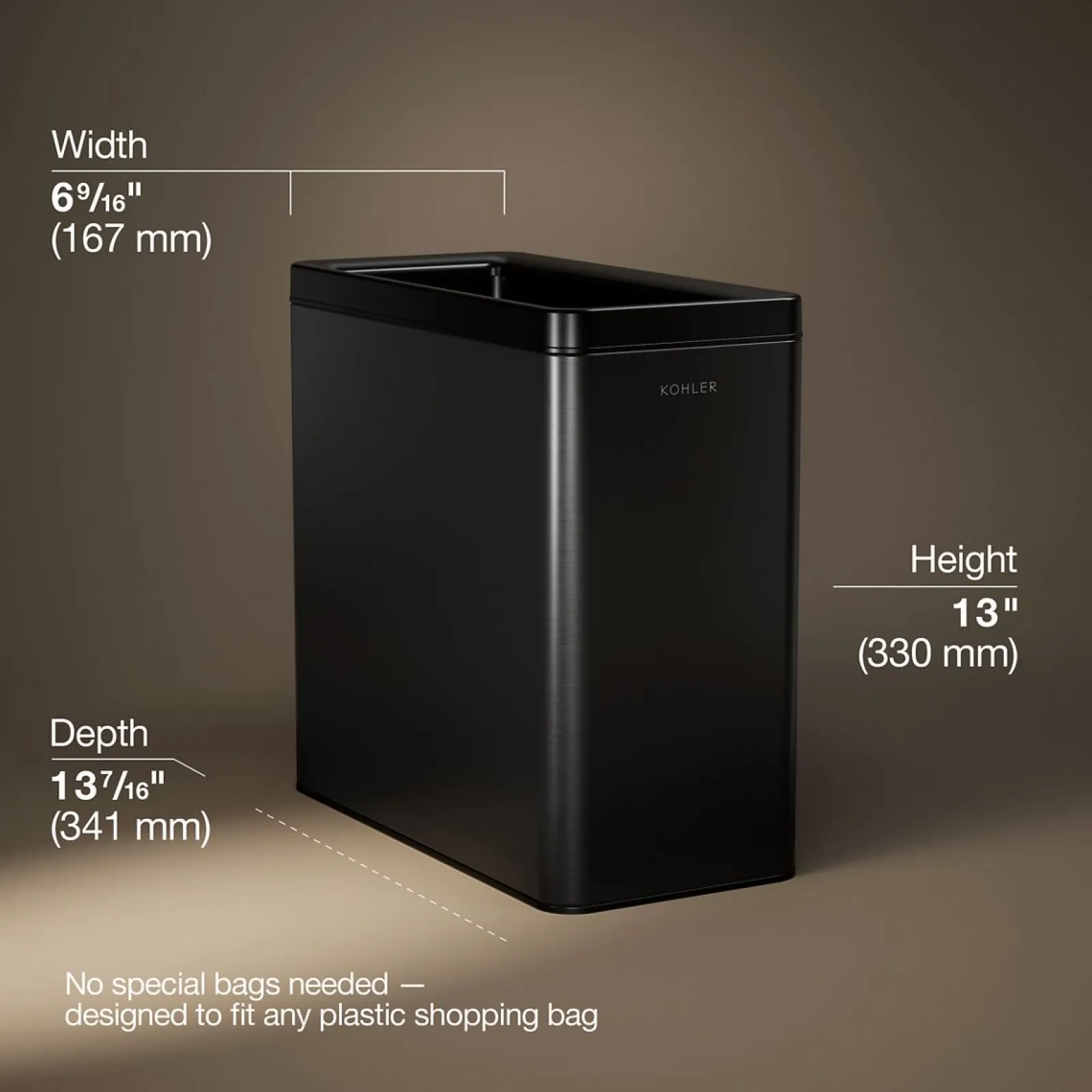 3-gallon open-top trash can^Kohler Sale