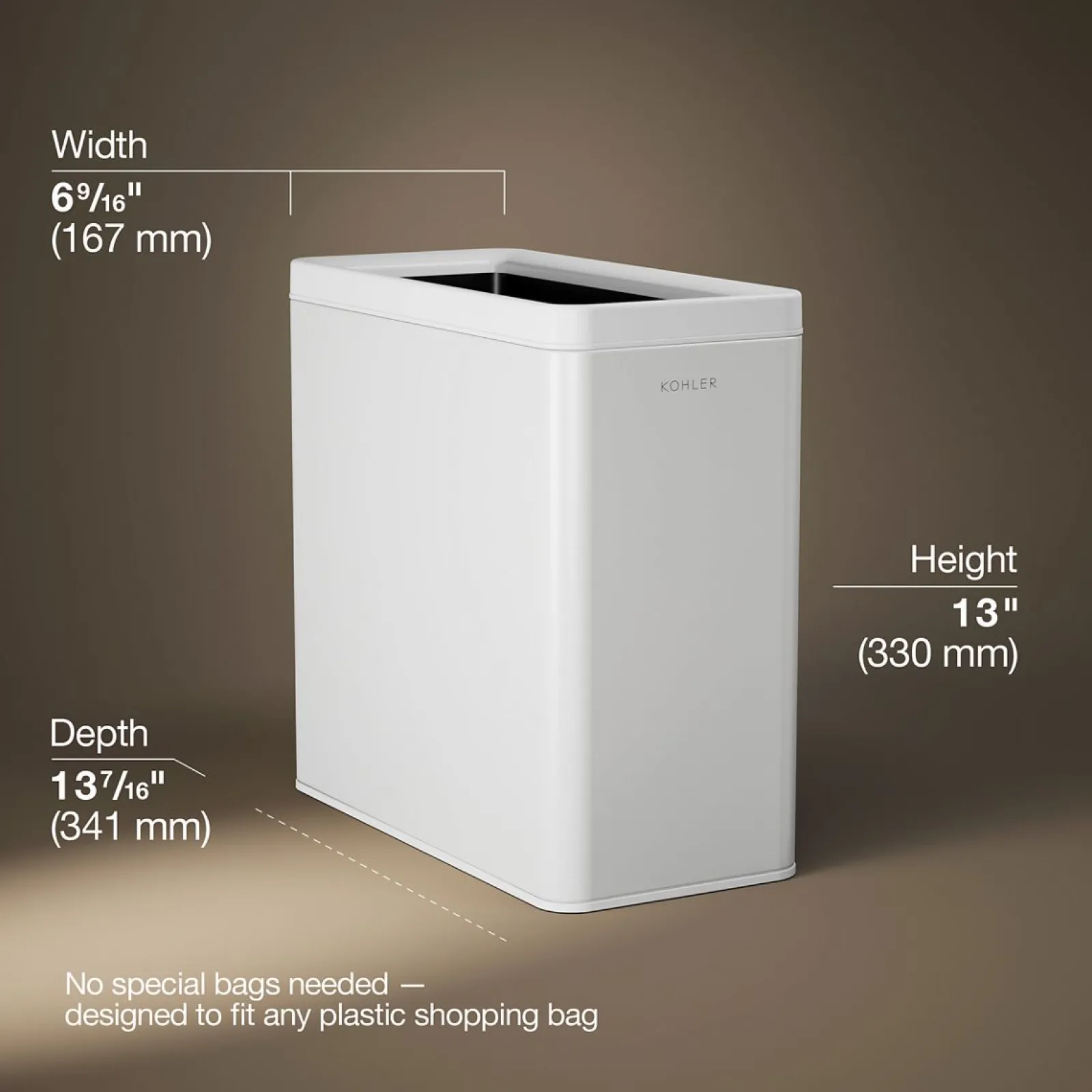 3-gallon open-top trash can^Kohler Sale