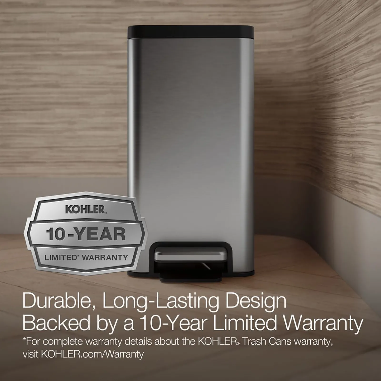 2.5-gallon slim step trash can^Kohler Discount