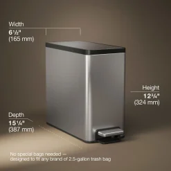 2.5-gallon slim step trash can^Kohler Discount