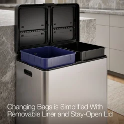 21.7-gallon dual-bin step trash can^Kohler Clearance