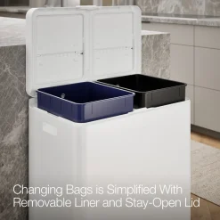21.7-gallon dual-bin step trash can^Kohler Clearance