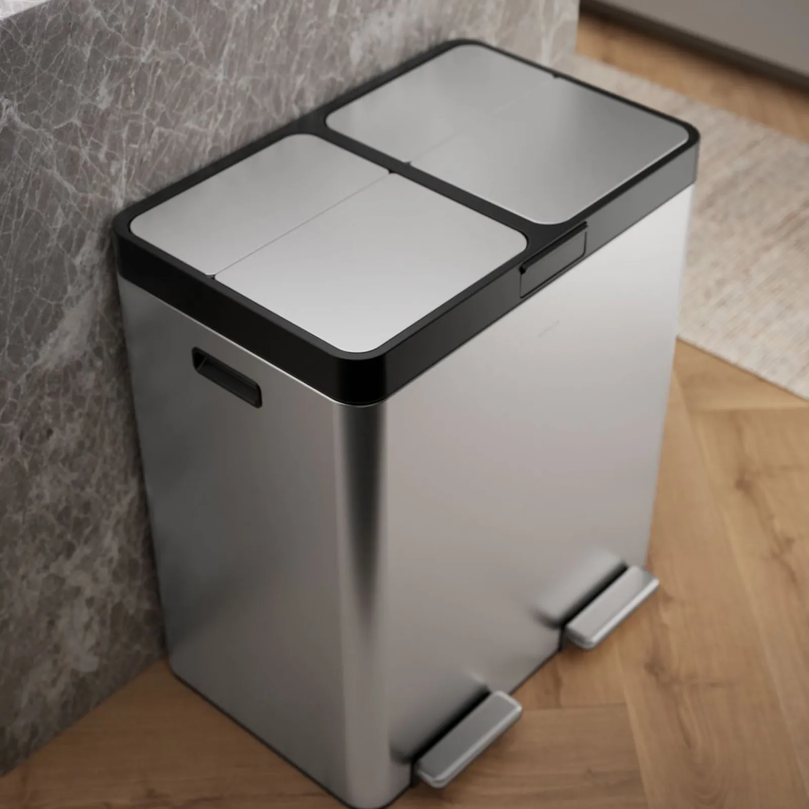 21.7-gallon dual-bin step trash can^Kohler Clearance