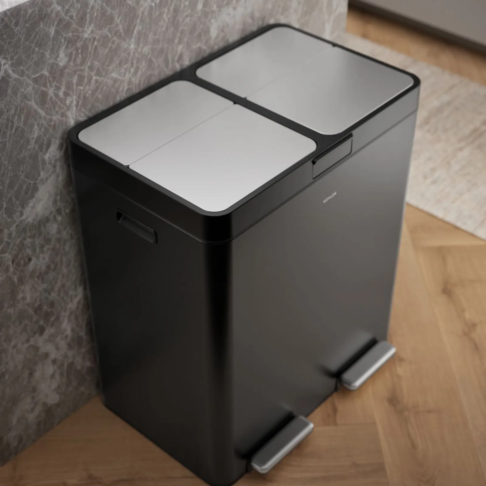 21.7-gallon dual-bin step trash can^Kohler Clearance