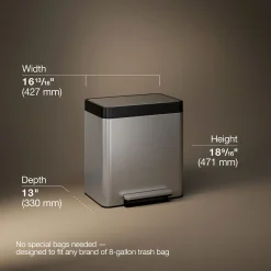 8-gallon step trash can^Kohler Hot