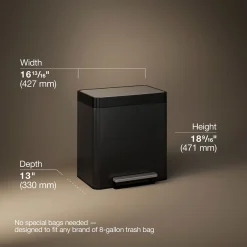 8-gallon step trash can^Kohler Hot