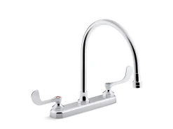 1.5 gpm kitchen sink faucet with 9-5/16" gooseneck spout, aerated flow and wristblade handles^Kohler