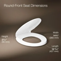 Heated ReadyLatch® Quiet-Close™ round-front toilet seat^Kohler Online