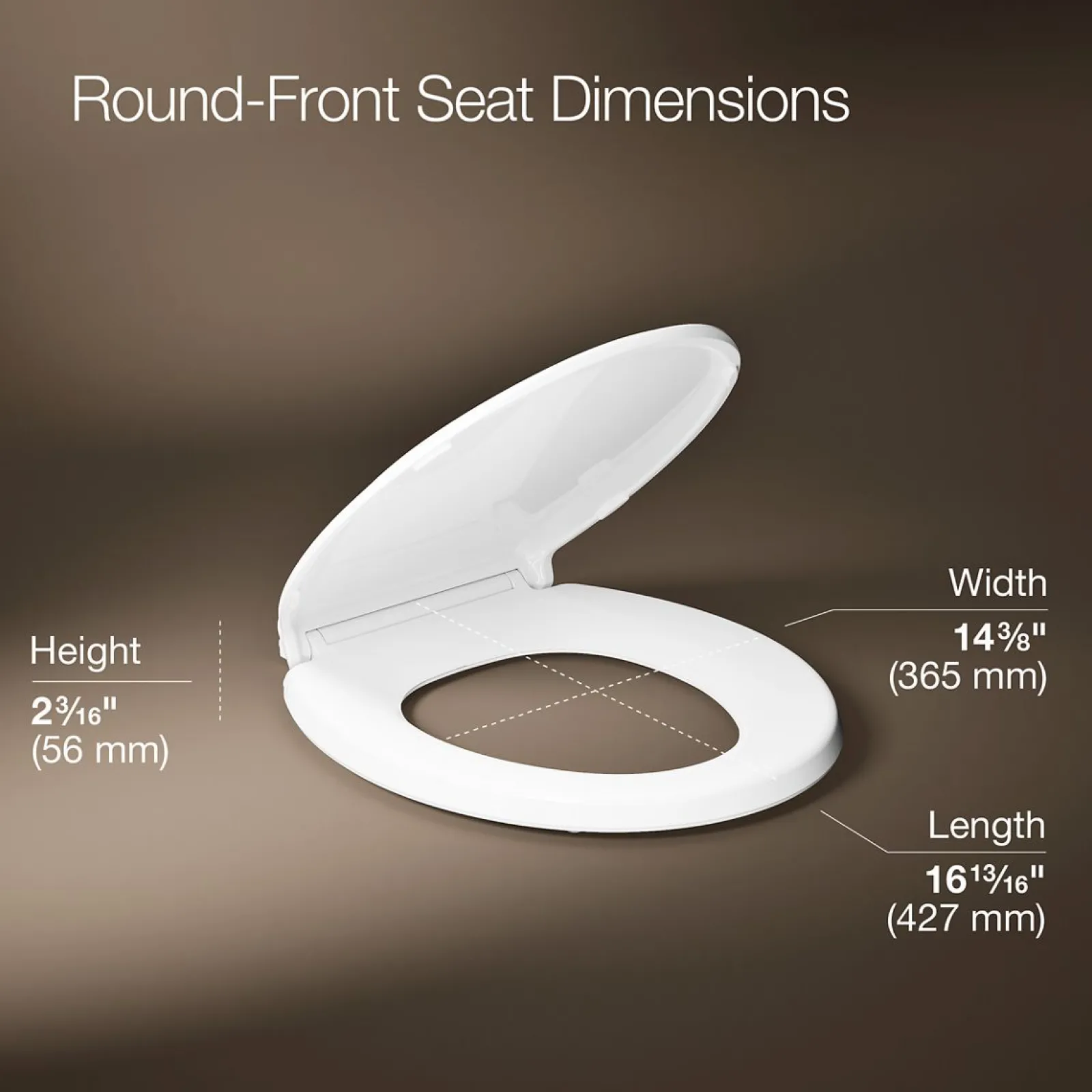 Heated ReadyLatch® Quiet-Close™ round-front toilet seat^Kohler Online