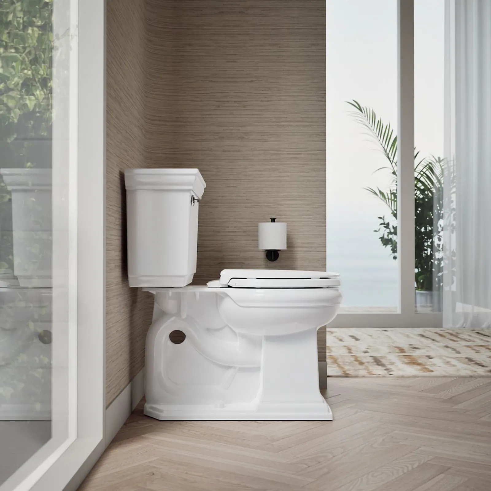 Heated ReadyLatch® Quiet-Close™ round-front toilet seat^Kohler Online