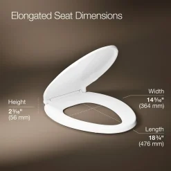 Heated ReadyLatch® Quiet-Close™ elongated toilet seat^Kohler Outlet