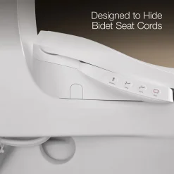 Hidden cord one-piece compact elongated toilet with skirted trapway, 1.28 gpf^Kohler New
