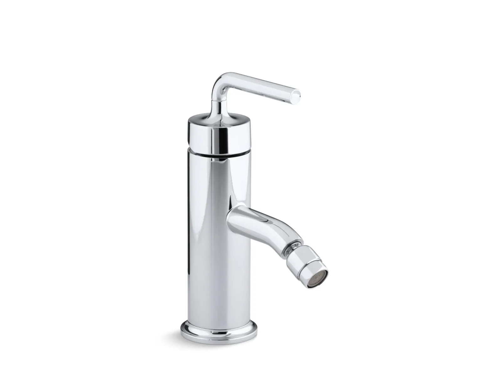 Horizontal swivel spray aerator bidet faucet with straight lever handle^Kohler New