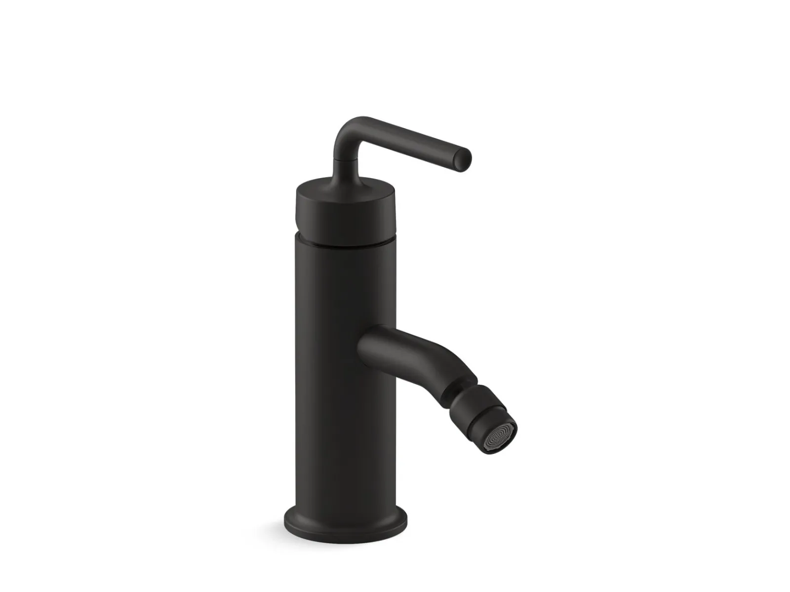 Horizontal swivel spray aerator bidet faucet with straight lever handle^Kohler New