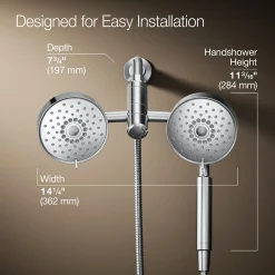 2-in-1 multifunction 1.75 gpm shower combo kit^Kohler Hot