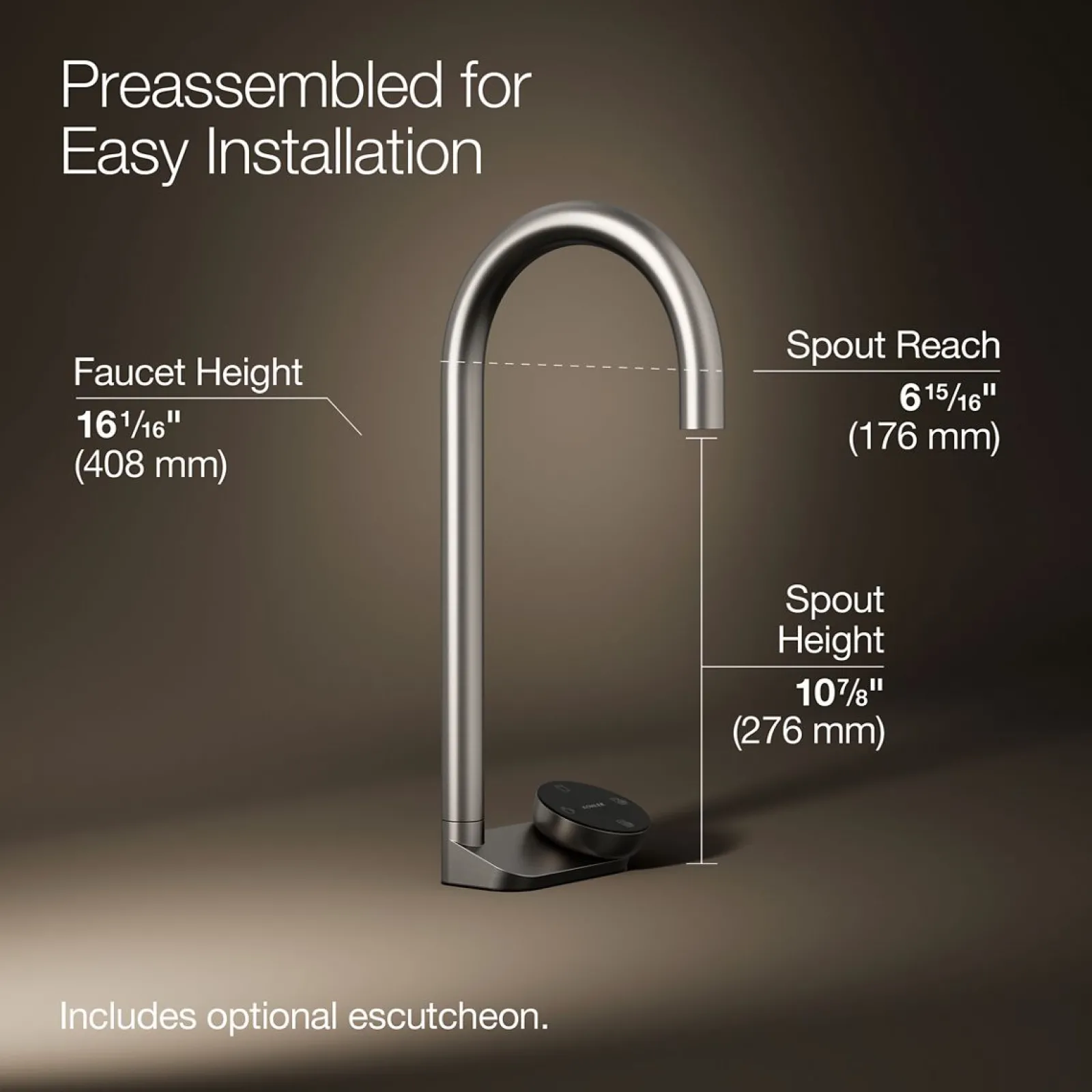 4-in-1 tall arc beverage faucet^Kohler New