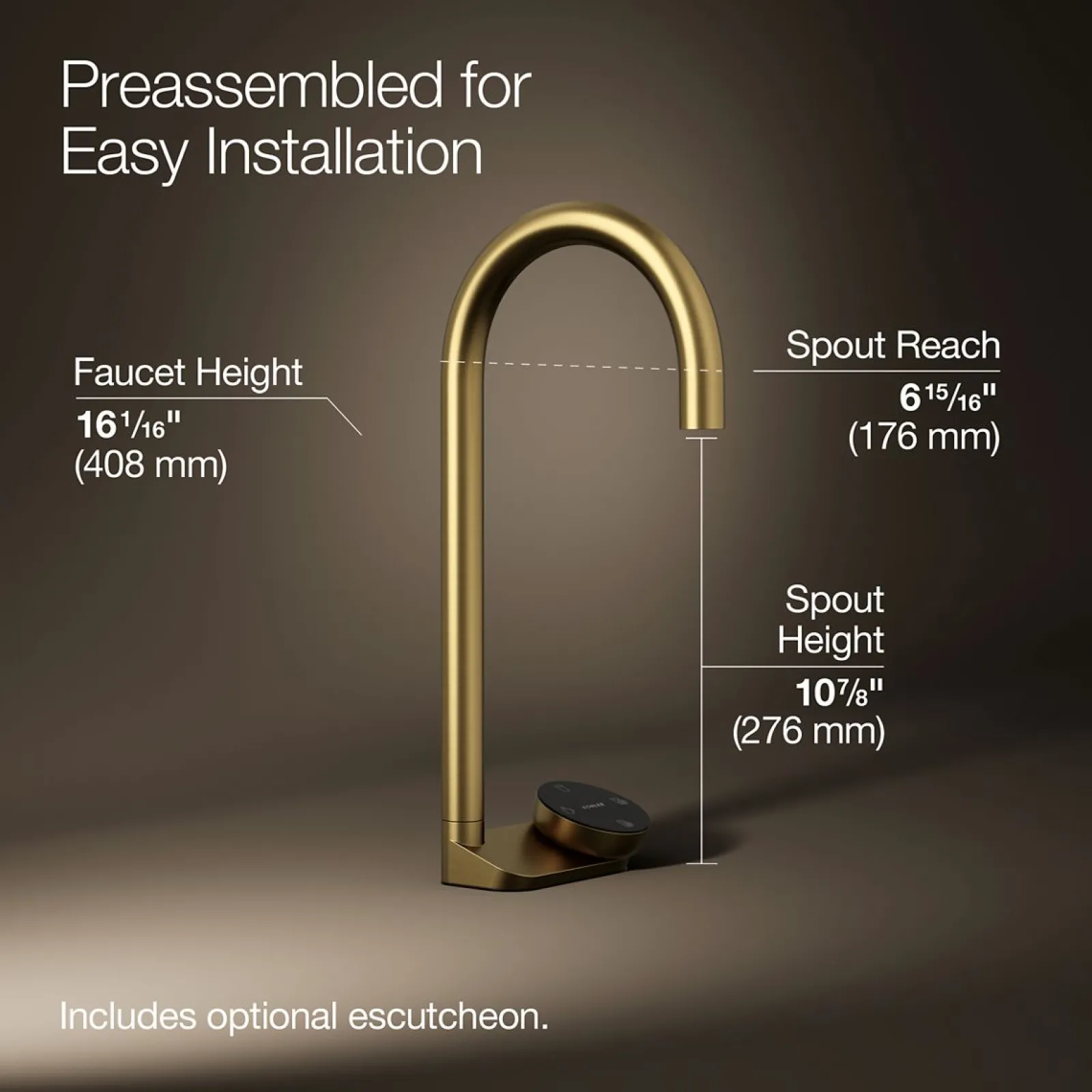 4-in-1 tall arc beverage faucet^Kohler New