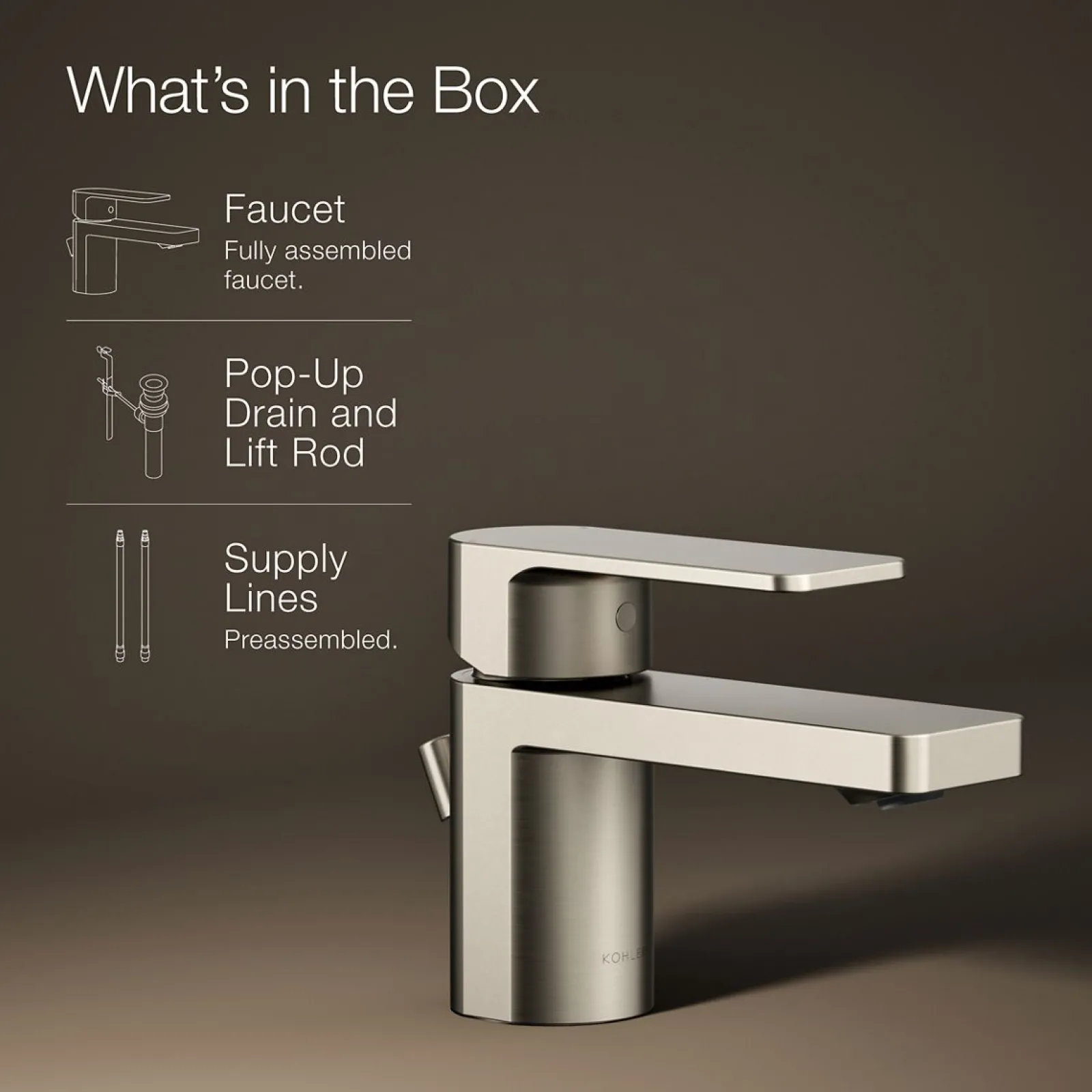 Low single-handle bathroom sink faucet, 1.2 gpm^Kohler Clearance