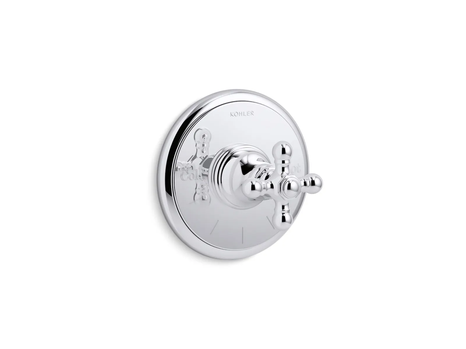 MasterShower® temperature control valve trim with cross handle^Kohler Online