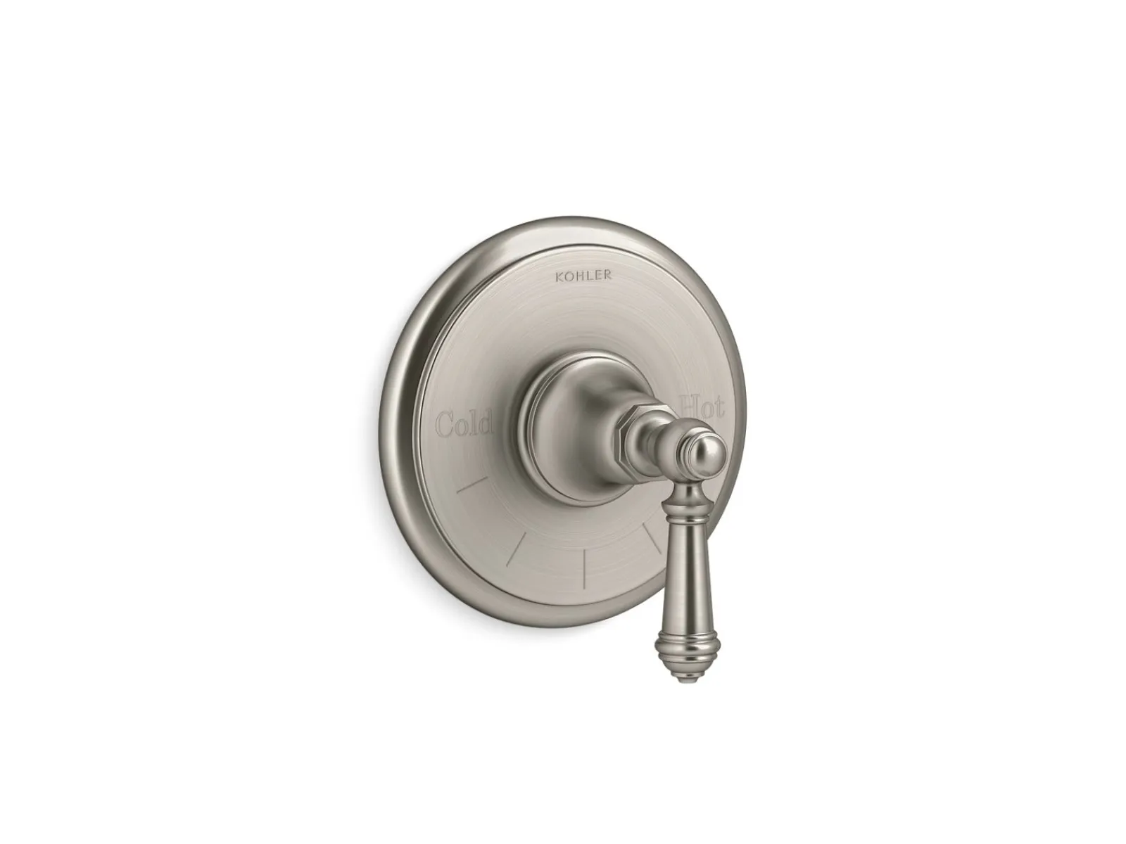 MasterShower® temperature control valve trim with lever handle^Kohler Hot